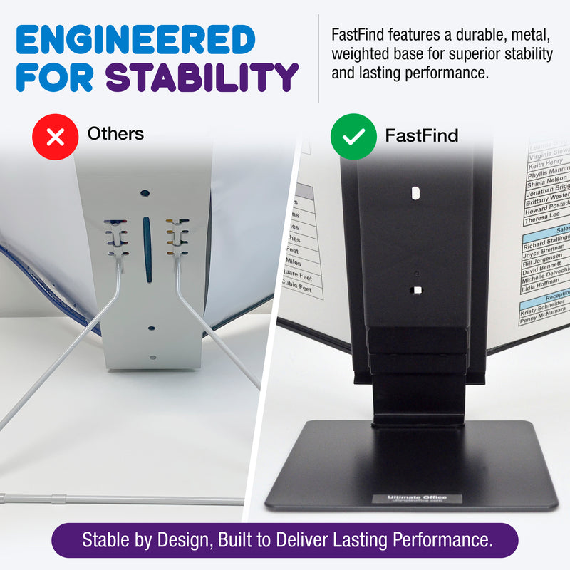 AdjustaView FastFind 10-Pocket Desktop Reference Display Organizer