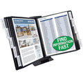 Ultimate Office AdjustaView FastFind 10-Pocket Desktop Reference Display Organizer with EZ Load Pockets to Display 20 Sheets of Your Most Important Letter Sized Documents