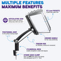 Ultimate Office SwingFile CLAMP-ON ARM 10-Pocket Reference Display Organizer