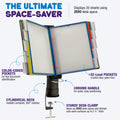 Ultimate Office SpaceFile CLAMP-ON DESK 10-Pocket Reference Display Organizer