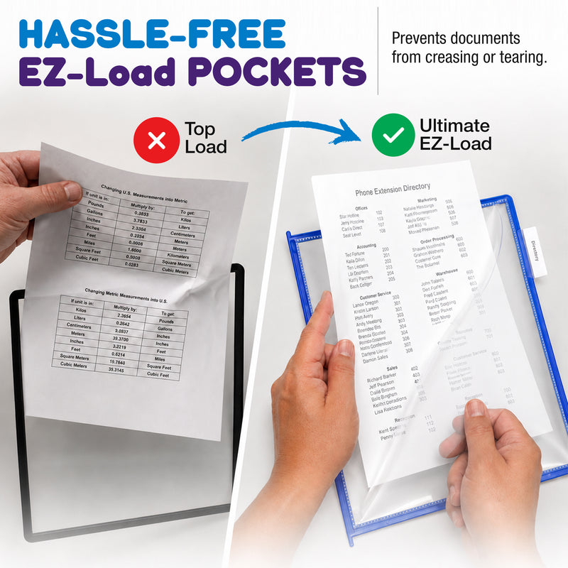 Ultimate Office SpaceFile CLAMP-ON DESK 10-Pocket Reference Display Organizer