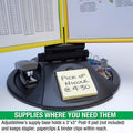 AdjustaView™ 10-Pocket Desk Reference Organizer with Supplies Storage Base