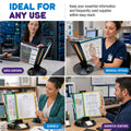 AdjustaView™ 10-Pocket Desk Reference Organizer with Supplies Storage Base