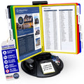 AdjustaView™ 10-Pocket Desk Reference Organizer with Supplies Storage Base