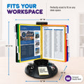 AdjustaView™ 10-Pocket Desk Reference Organizer with Supplies Storage Base