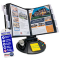 AdjustaView™ 10-Pocket Desk Reference Organizer with Supplies Storage Base
