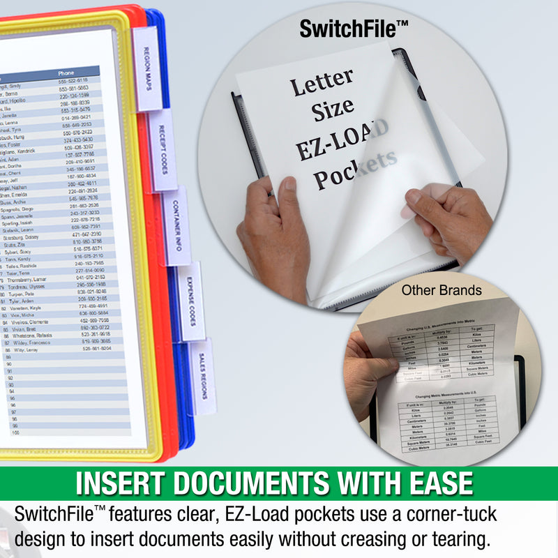 SwitchFile™ 10-Pocket Rotatable Reference Organizer