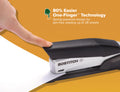 inPOWER+28 Executive One-Finger 3-in-1 Eco-Friendly Desktop Stapler, 28-Sheet Capacity, Black/Silver