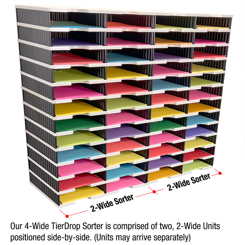 Ultimate Office TierDrop™ 48-Slot, 38"w Literature, Forms, Mail and Classroom Sorter