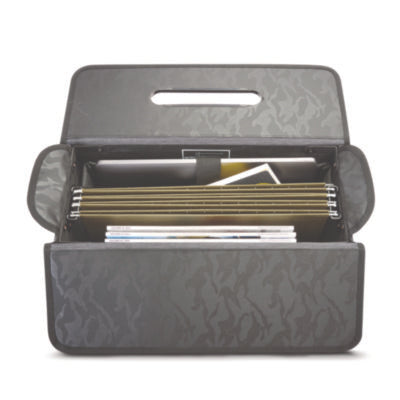 Morgan Recycled Rolling Catalog Case, Fits Devices Up to 17.3",  Black/Gray