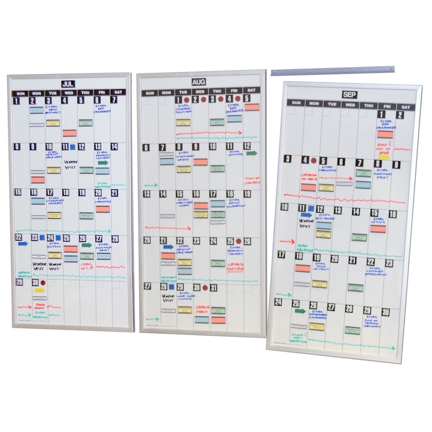 Oumilen Monthly Planner plus Memo Board Dry Erase Calendar Board