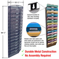 Ultimate Office Mesh Wall File Organizer, 15 Tier Vertical Mount Hanging File Sorter, High Capacity Multipurpose Display Rack Includes 18, 3rd-Cut PocketFiles™, Black