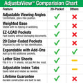 AdjustaView™ 20-Pocket Document Display Desk Reference Organizer