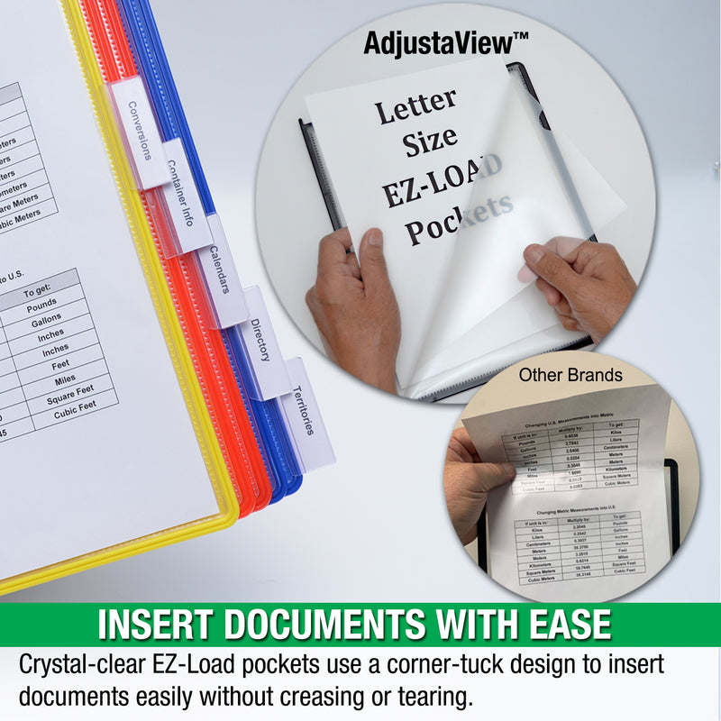 AdjustaView™ 10-Pocket Desk Reference Organizer with Supplies Storage Base