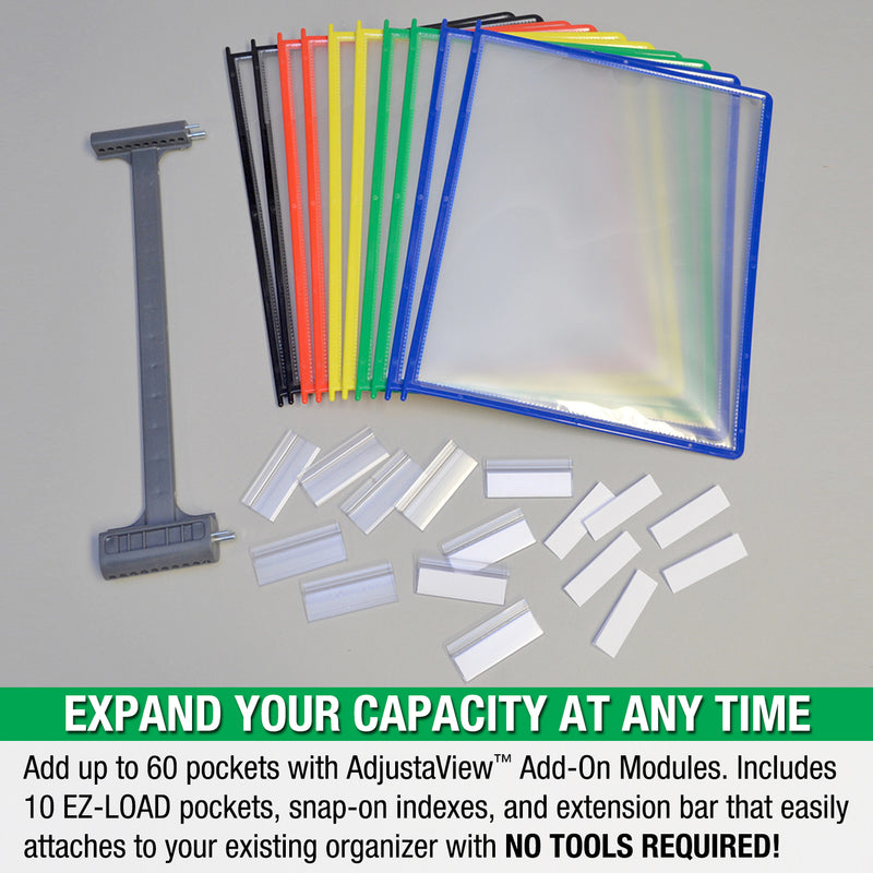 AdjustaView™ 20-Pocket Document Display Desk Reference Organizer