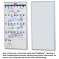 Ultimate Office Whiteboard Dry Erase Magnetic Write On Planning Boards & Scheduling Kit. Includes Set of 3 Monthly Panels, 1 Plain Panel, Magnets, 6 Markers and Eraser. Rotatable & Easy to Update