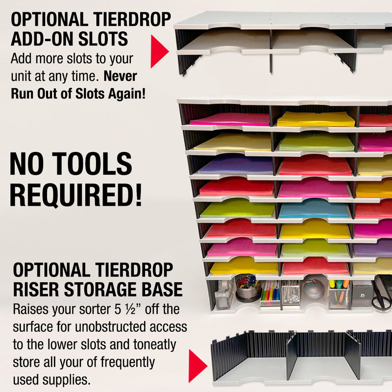 Ultimate Office TierDrop™ 48-Slot, 38"w Literature, Forms, Mail and Classroom Sorter