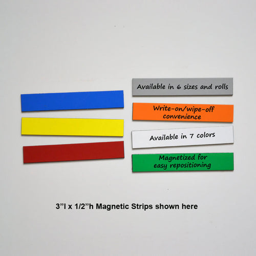1/2" x 3" Write-On/Wipe-Off Magnets (pack of 25)