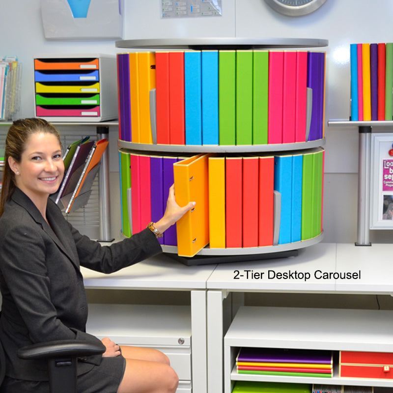 Rotating Desk Carousel 1-Tier Desktop Carousel | Ultimate Office