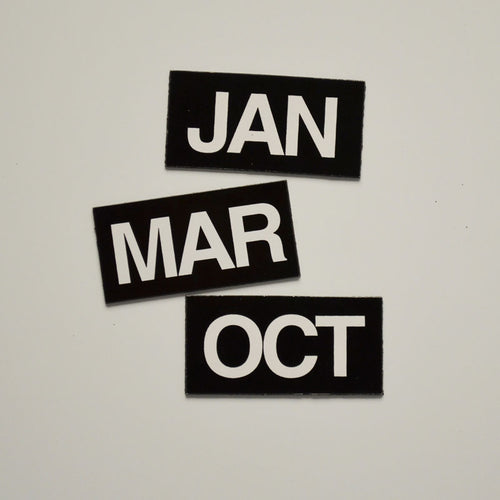 1" x 2" Month Indicator Magnet Set