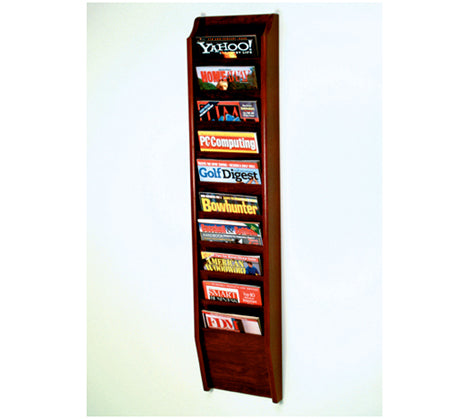 10 Pocket Wall Mount Magazine Rack