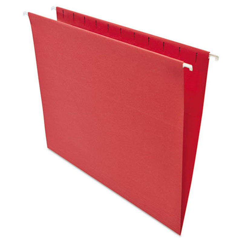 100% Recycled Colored Hanging Folders, 5th-Cut, Letter (box of 20), Assorted