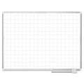 Magnetic Dry-Erase Planning Board w/ 2" x 2" Grid, Aluminum Frame (3' x 4')