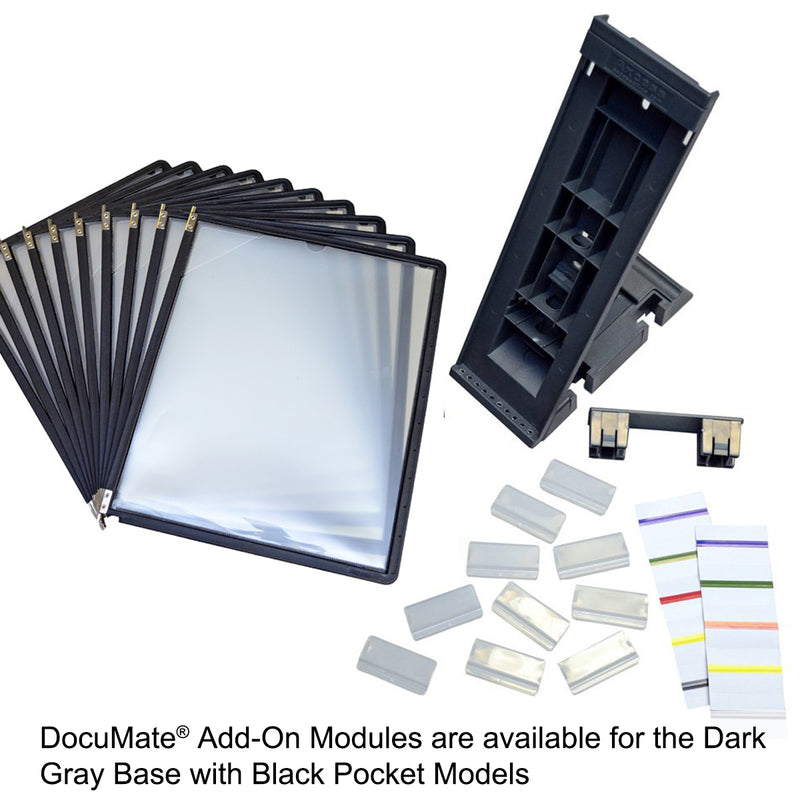 Ultimate Office DocuMate™ 10-Pocket Desk Reference Organizer Add-On with Easy-Load Pockets and Steel-Reinforced Pins (Add-On Module Only)