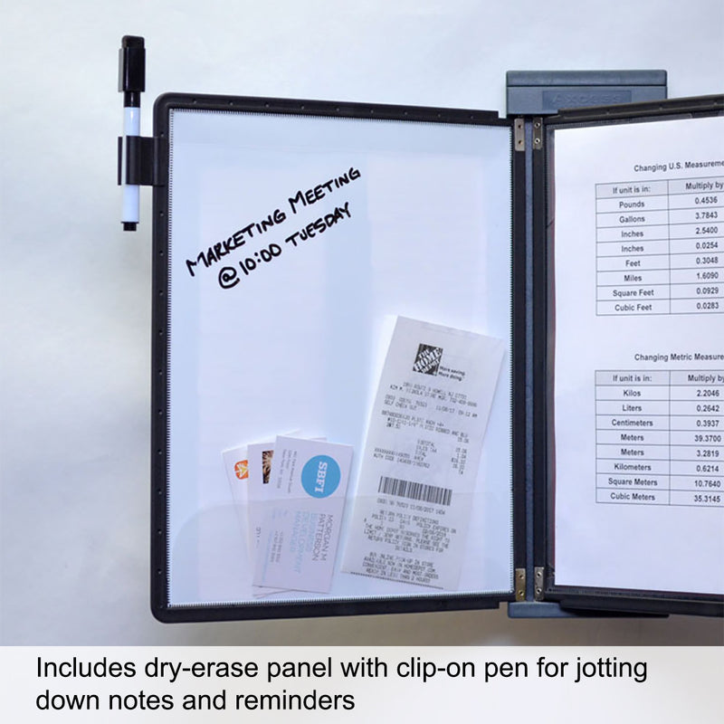 Ultimate Office DocuMate™ 10-Pocket Wall Reference Organizer with Easy-Load Pockets, Steel-Reinforced Pins, and Free Bonus Panel