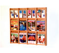 12 Magazine/24 Brochure Acrylic & Oak Wall Display