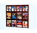12 Magazine/24 Brochure Acrylic & Oak Wall Display