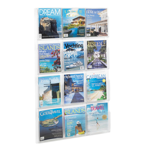 12 Magazine Display Clear (Vertical)