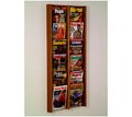 12 Pocket (2Wx6H) Acrylic & Oak Wall Display