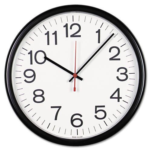 13 1/2" Indoor/Outdoor Wall Clock, Black