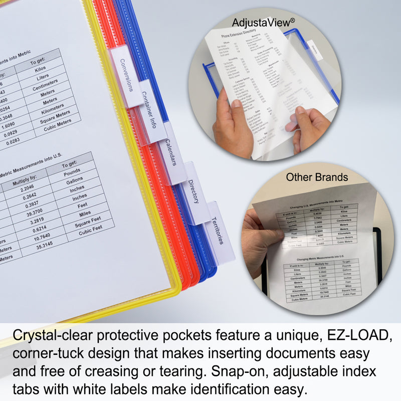 Ultimate Office AdjustaView™ 10-Pocket Desk Reference Organizer Add-On with EZ-LOAD Pockets (Add-On Module Only)