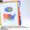 Ultimate Office AdjustaView™ Organizer Pocket Tabs (set of 10) with Labels