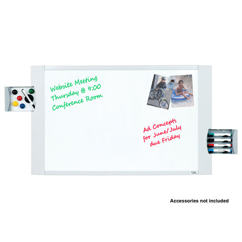 Ultimate Office Convex Dry Erase Magnetic Whiteboard, 36" x 24" Curved Surface with Two Hidden Marker/Storage Drawers and Easy Mount Wall Hardware