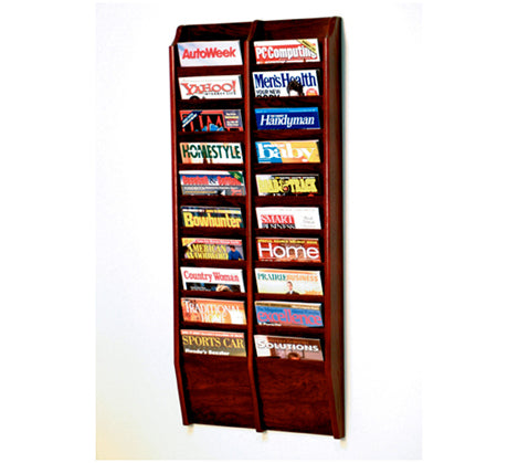 20 Pocket Wall Mount Magazine Rack