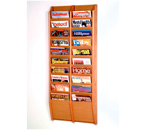 20 Pocket Wall Mount Magazine Rack