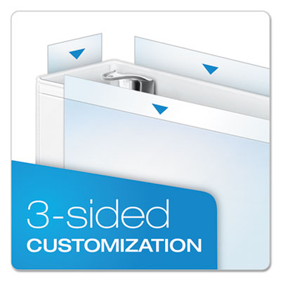 ExpressLoad ClearVue Binder w/Locking D-Rings, Letter Size, White