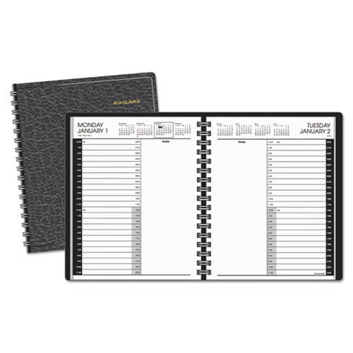 24-Hour Daily Appointment Book, White, 2024