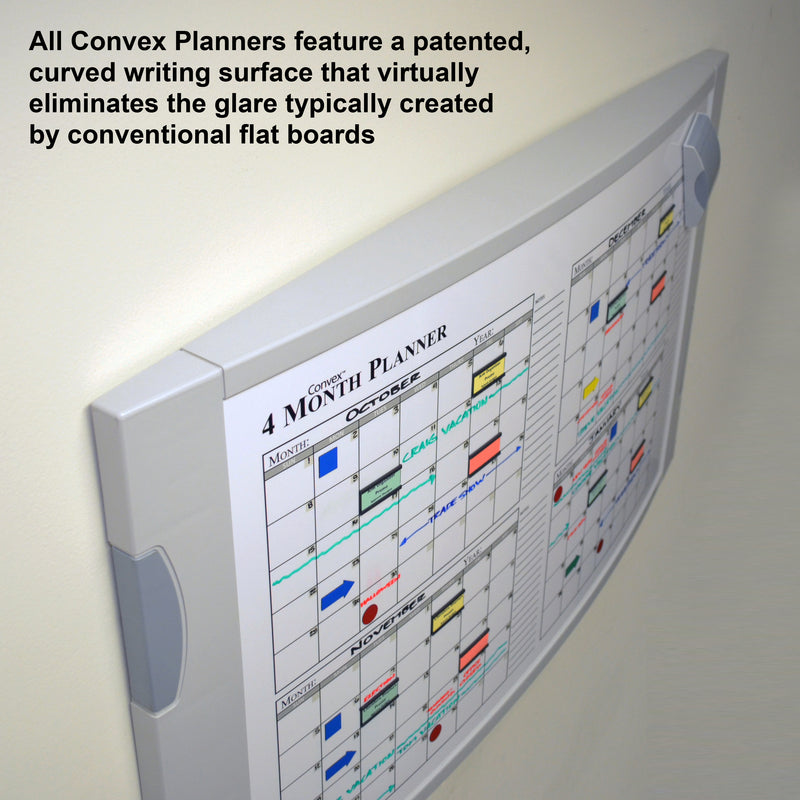 Ultimate Office Convex Dry Erase All-Purpose Magnetic Whiteboard, 48" x 36" Curved Surface with Two Hidden Marker/Storage Drawers and Easy Mount Wall Hardware