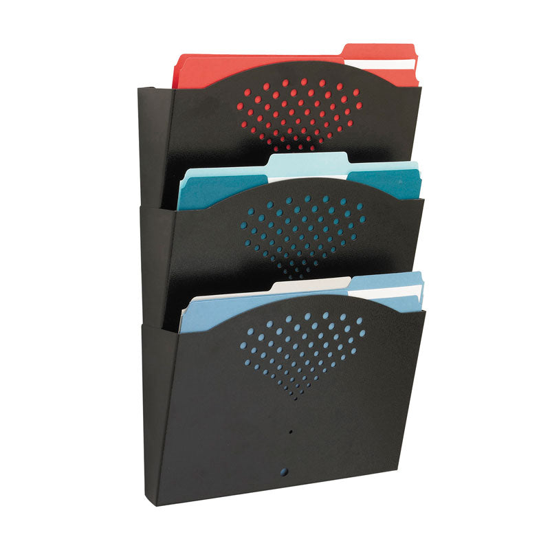 3-Slot Letter Size Steel Wall File