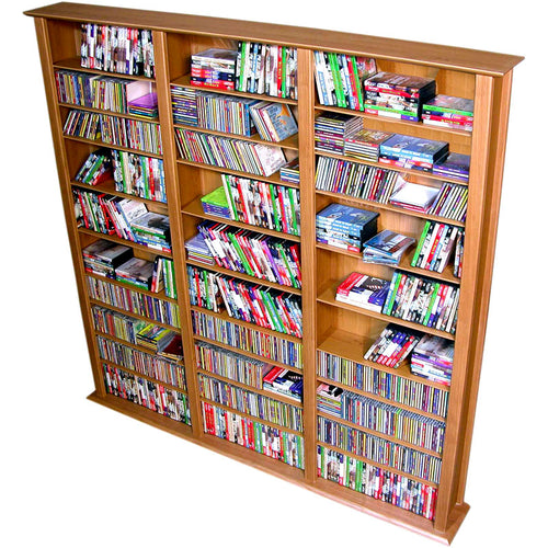 3-Wide Tall Media Shelves