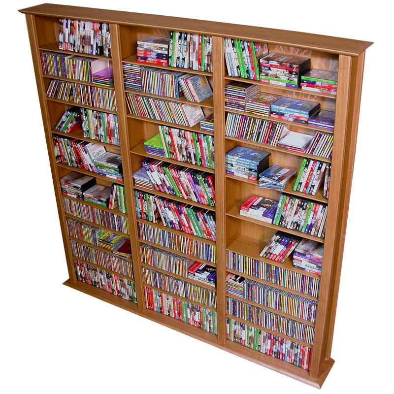 3-Wide Tall Media Shelves