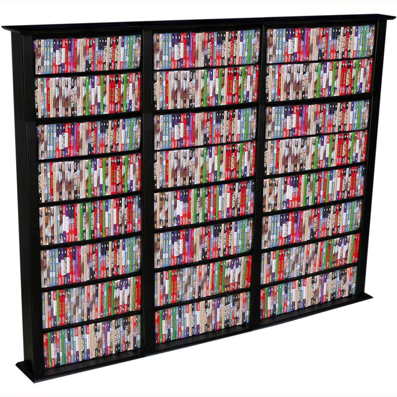 3-Wide Tall Media Shelves