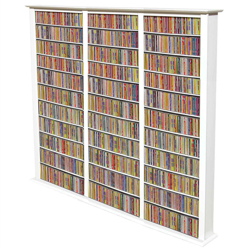 3-Wide Tall Media Shelves