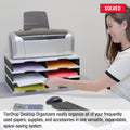 Ultimate Office TierDrop™ Desktop Organizer Document, Forms, Mail, and Classroom Sorter.  6 Letter Size Compartments with Optional Add-On Tiers for Easy Expansion - Lifetime Guarantee!