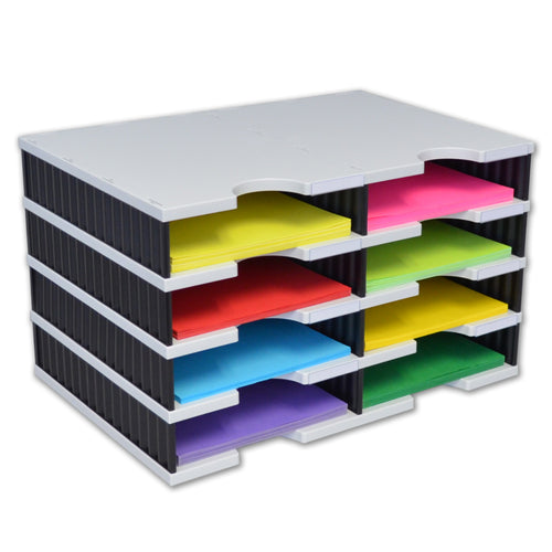 Ultimate Office TierDrop™ Desktop Organizer Document, Forms, Mail, and Classroom Sorter.  8 Letter Size Compartments with Optional Add-On Tiers for Easy Expansion - Lifetime Guarantee!