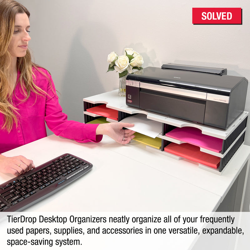 Ultimate Office TierDrop Desktop Organizer/Forms Sorter, 6-Compartments with Optional Add-On Tiers for Easy Expansion
